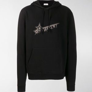 Saint Laurent Mens Star Logo Hoodie